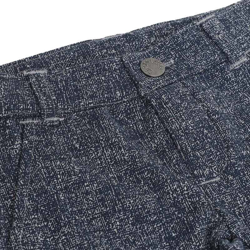 Boys Blue Solid Long Trousers image number 2